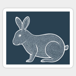 Rabbit Ink Art - detailed pet and farm animal design Sticker